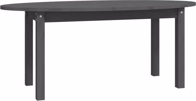 Berkfield Home Grey Rustic Solid Pine Drop Leaf Coffee Table W/D/H: 110 x 55 x 45 cm – 1