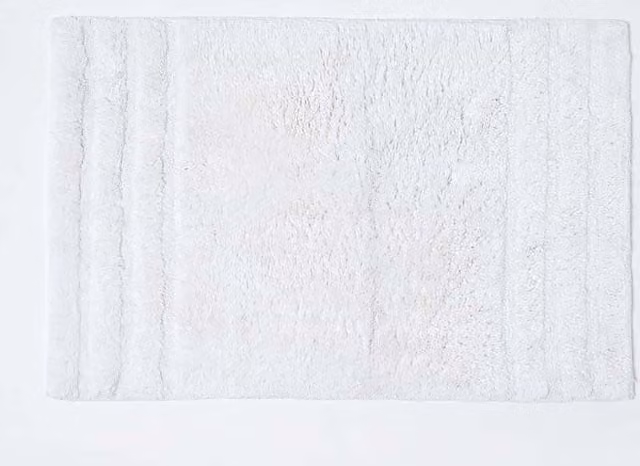 Homescapes Spa Supreme Luxury Cotton Bath Mat, White, W/D: 50 x 80 cm