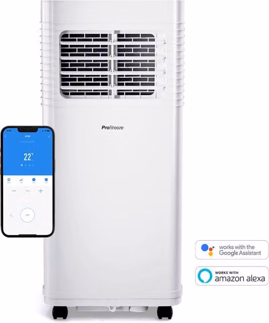 Pro Breeze 5000 BTU 3-in-1 Smart Portable Air Conditioner and Dehumidifier with WiFi and App Control, White