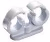 Primaflow 22mm Double Copper Tube Pipe Locking Clips, White, Pack of 50