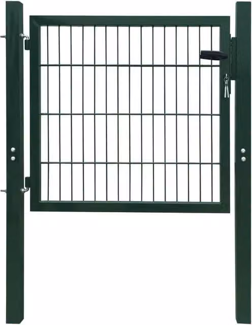 Berkfield Home Green Steel Swing Fence Gate W: 105 cm, H: 150 cm – 1