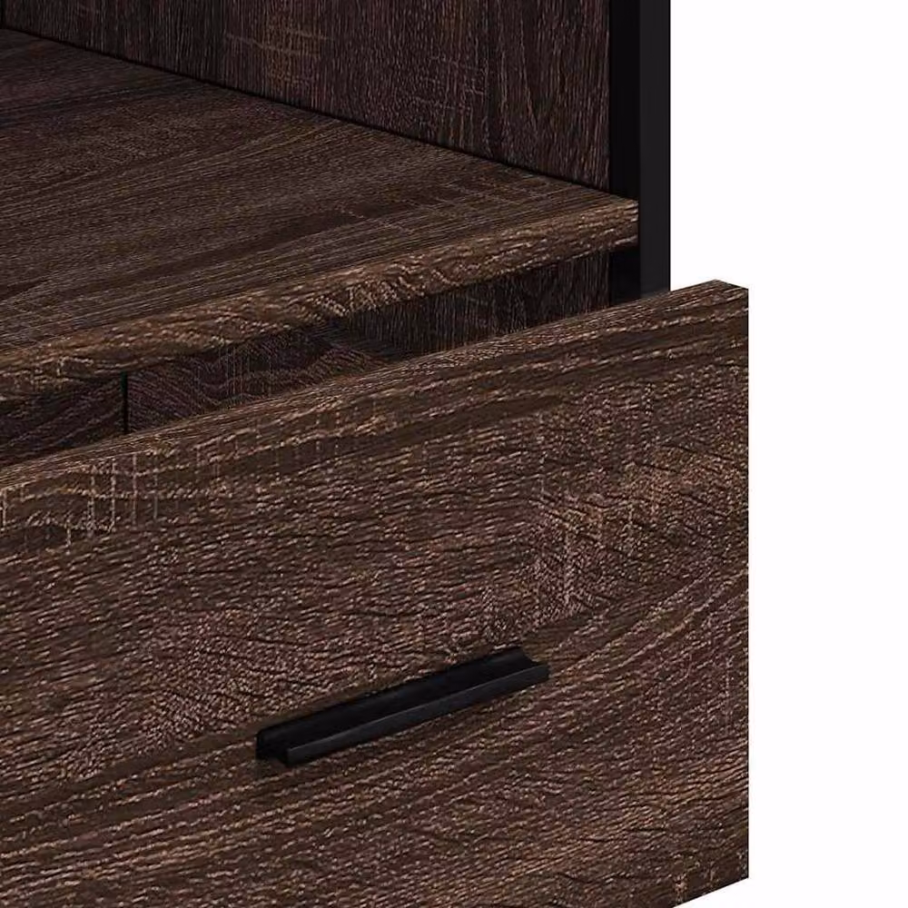 Berkfield Home Brown Oak Wall Mounted Bathroom Cabinet W/D/H: 35 x 37.5 x 100 cm – 4
