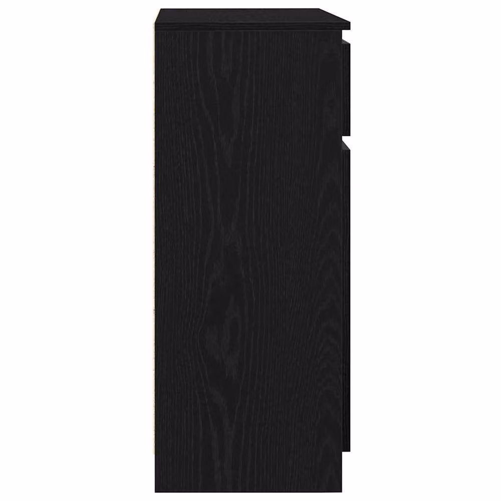 Berkfield Home Modern Black Oak Sideboard with Drawer, W/D/H: 71 x 35 x 84 cm – 4