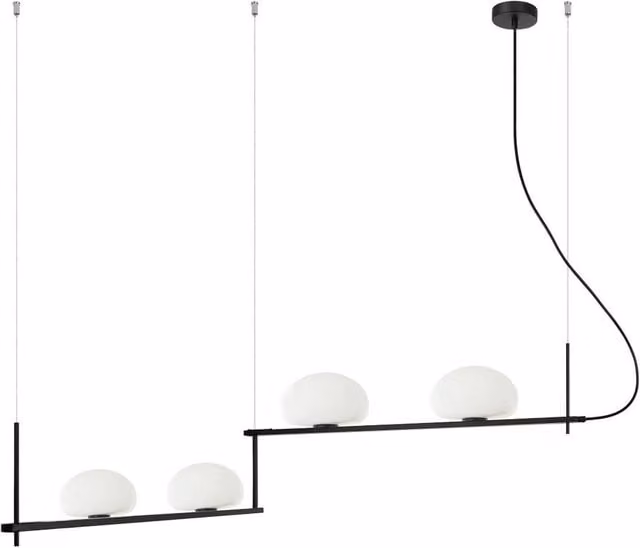 Netlighting Kernio Bar Pendant Ceiling Light in Black with 4xG9 Sockets