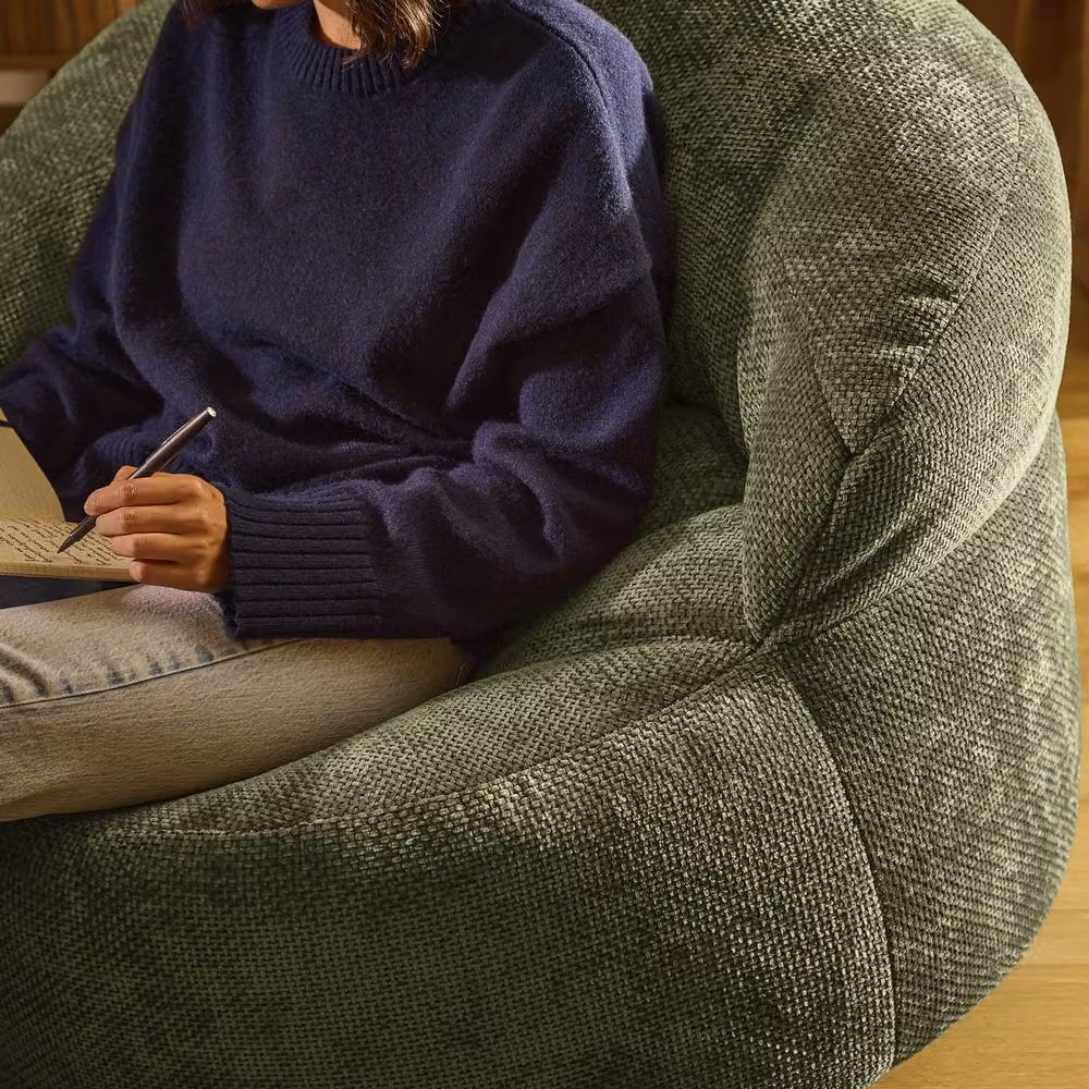 ICON Orb Accent Chair in Green Fabric – 4