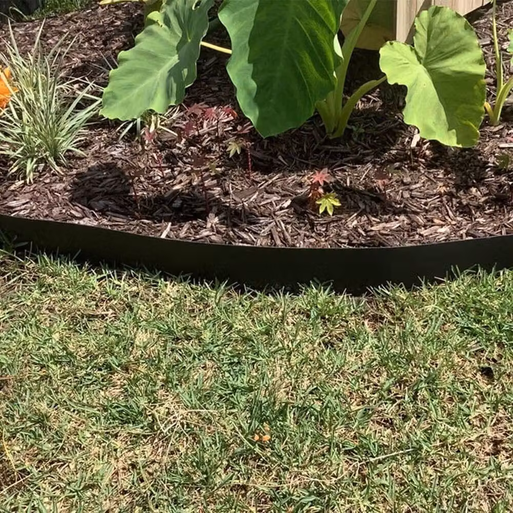 FLAVORA Flexible Black Plastic Lawn Edge, 5m Length, Height: 12 cm – 4