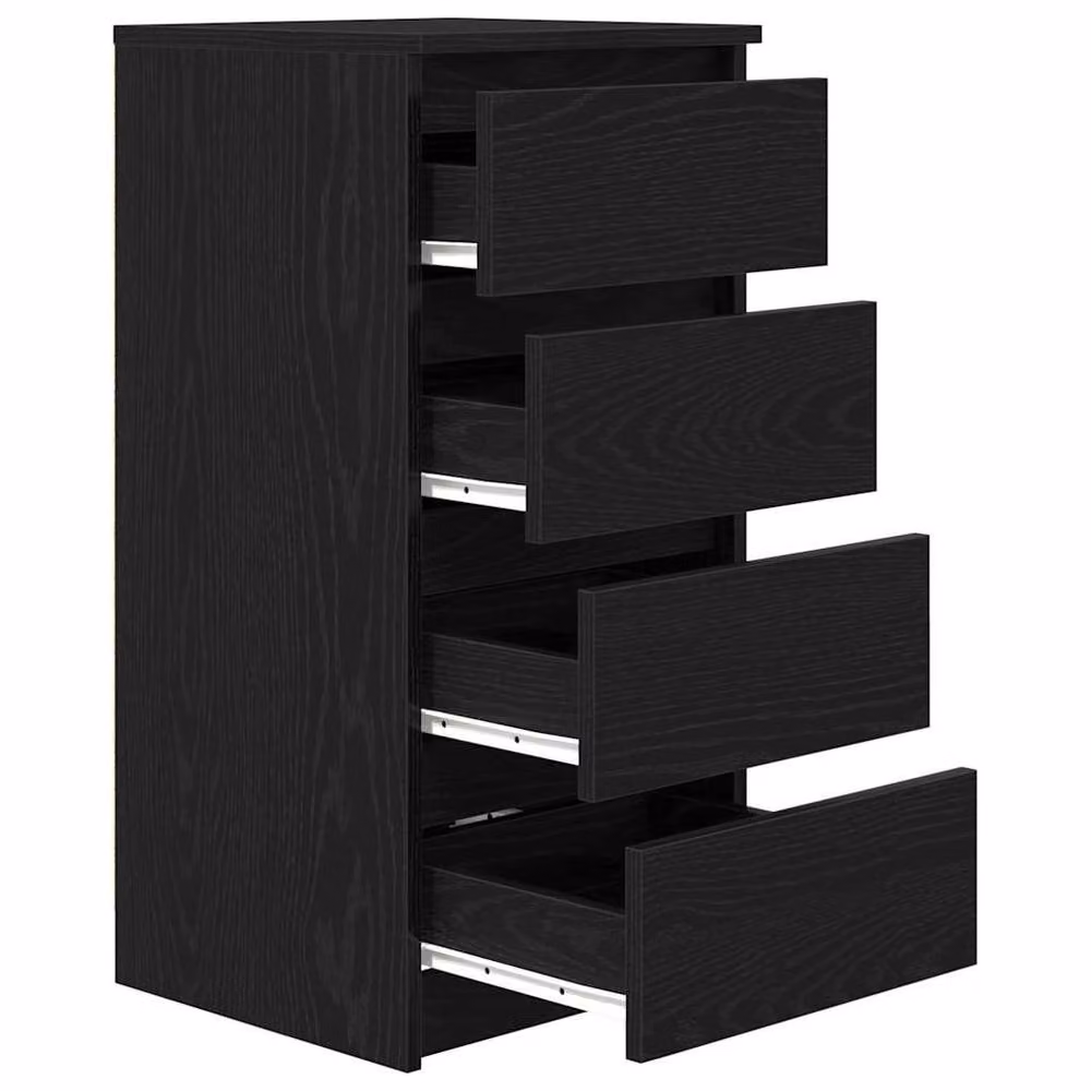 Berkfield Home Black Oak Sideboard, W/D/H: 37.5 x 35 x 76 cm – 3