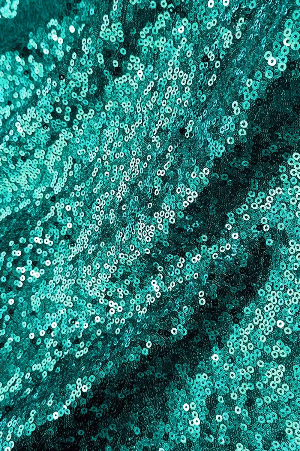 Neel Blue Round Sequin Tablecloth in Emerald Green, Diameter: 127 cm – 3
