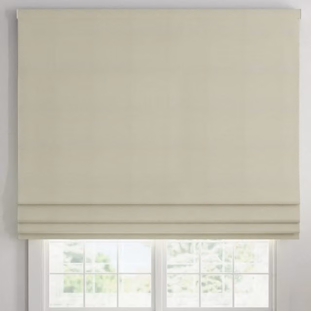 ANTE DECOR Altro Made To Measure Blackout Roman Blind in Ivory/Beige