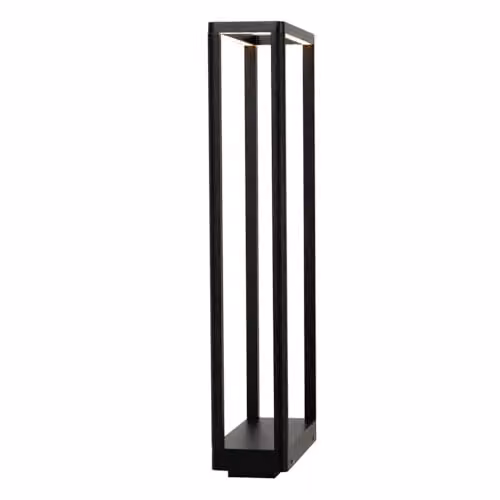 Lucide Narvik LED Bollard Light, Black Aluminium, IP65, 9.2W, 3000K Warm White – 4