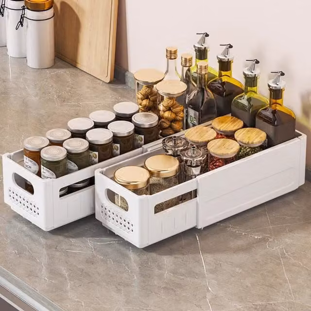 Lifeideas Stackable Plastic Storage Organiser, White
