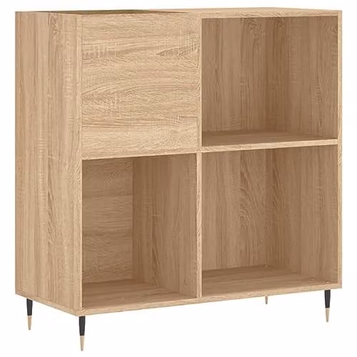 vidaXL Record Cabinet in Sonoma Oak, Brown, W: 84.5 cm, D: 38 cm, H: 89 cm – 1