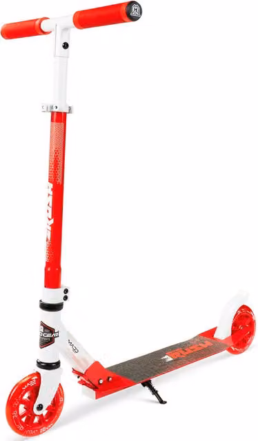 Madd Gear Metro RUSH 125 Foldable Height Adjustable Scooter in White and Red