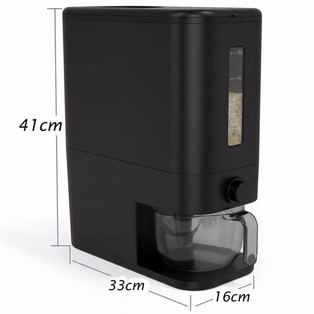 Kelvenix 10kg Large Kitchen Rice and Cereal Dispenser Container in Black – 2