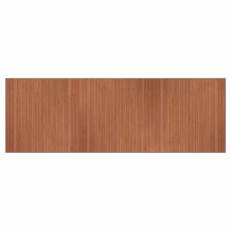 Berkfield Home Rectangular Bamboo Rug in Brown, W: 100 cm, L: 300 cm
