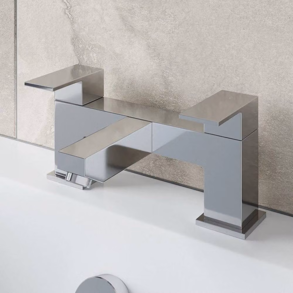 KORVIXA Single Lever Hot and Cold Basin Mixer Tap in Silver Chrome – 2
