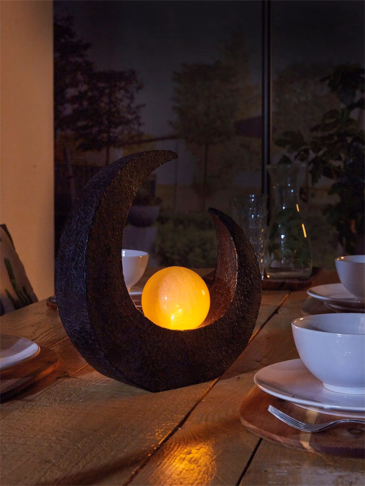 Luxform Sunrise Solar Powered Garden Ornament in Black – 2