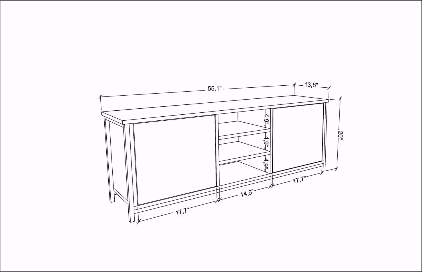 Decorotika Otis TV Unit in Grey, White and Anthracite – 3