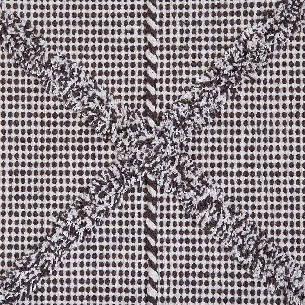 Wyld and Coco Brown Geometric Cotton Woven Rug with Fringes, W: 80 cm, L: 150 cm – 3
