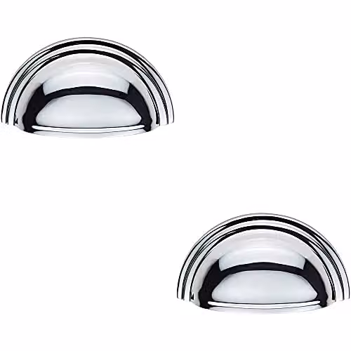 Loops 2 Pack Victorian Cup Pull Handles in Polished Chrome