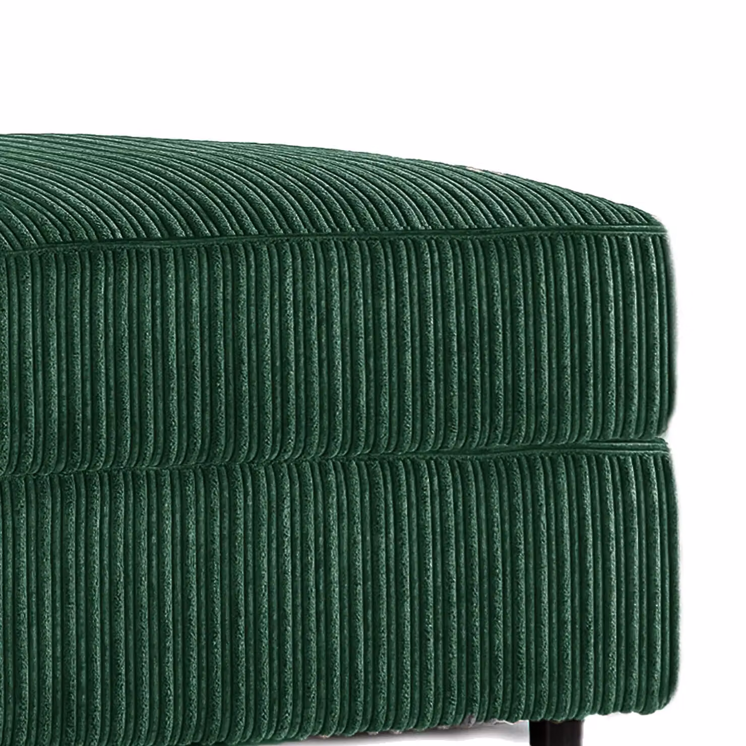 Luxor Living Ferguson Soft Jumbo Cord Footstool in Green W/D/H: 55 x 42 x 42 cm – 2