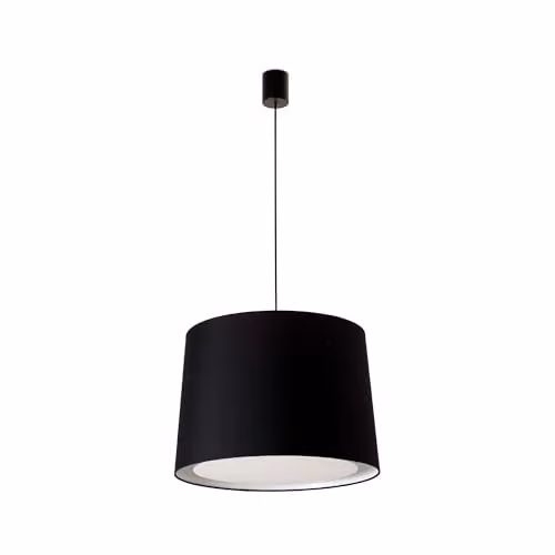 Netlighting Conga Cylindrical Fabric Pendant Light in Black with E27 Socket