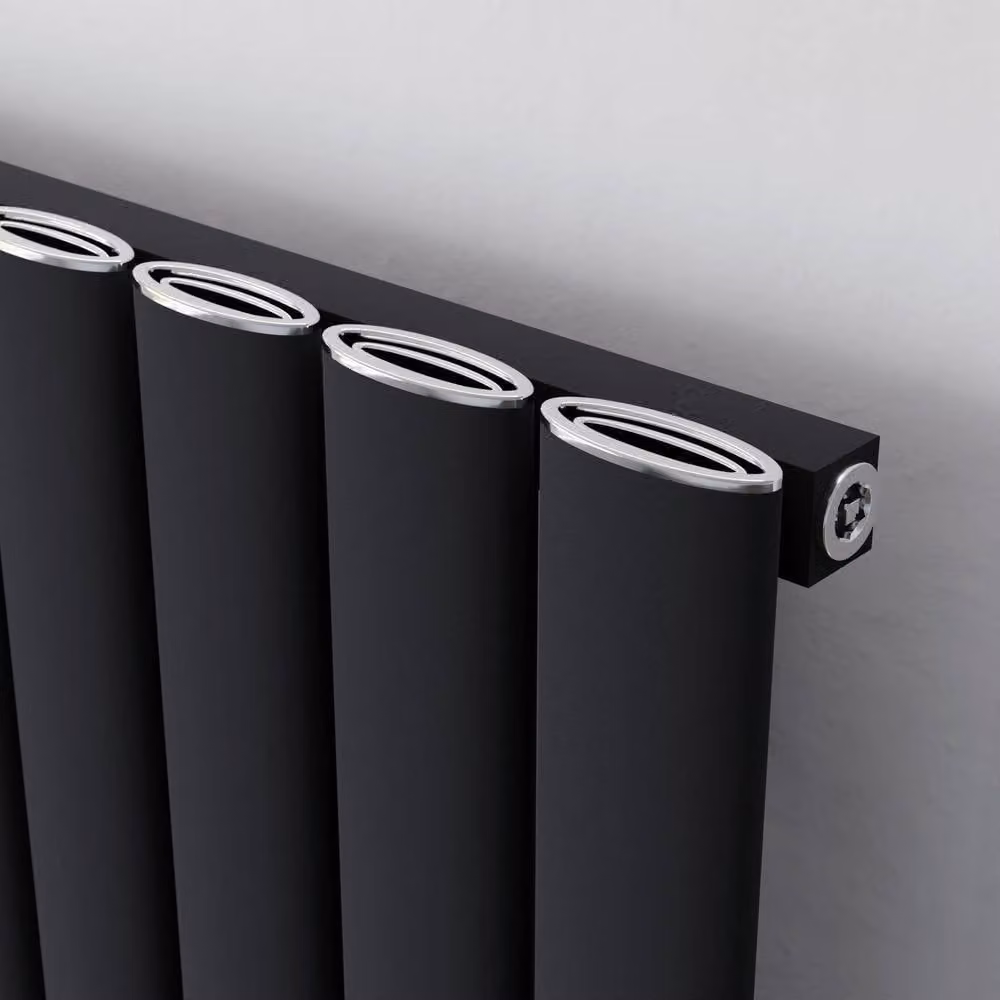 Bathroom Kingdom Delta Anthracite Single Flat Panel Vertical Towel Rail in Grey, H 180 cm x W 55.5 cm – 2