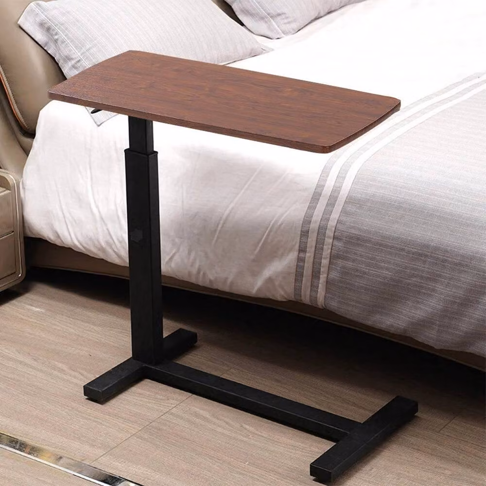 EONLION Height Adjustable Overbed Table and Laptop Tray in Brown – 3