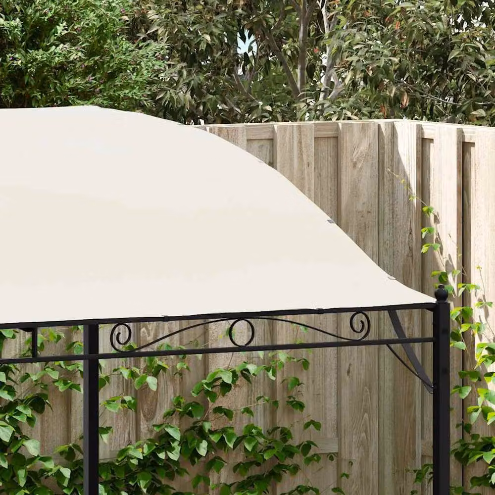 Berkfield Home Gazebo in White and Beige – 3