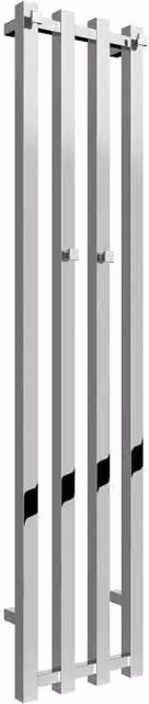 Bathroom Kingdom Todi Chrome Designer Heated Towel Rail, Silver, H: 1200 mm, W: 260 mm – 1