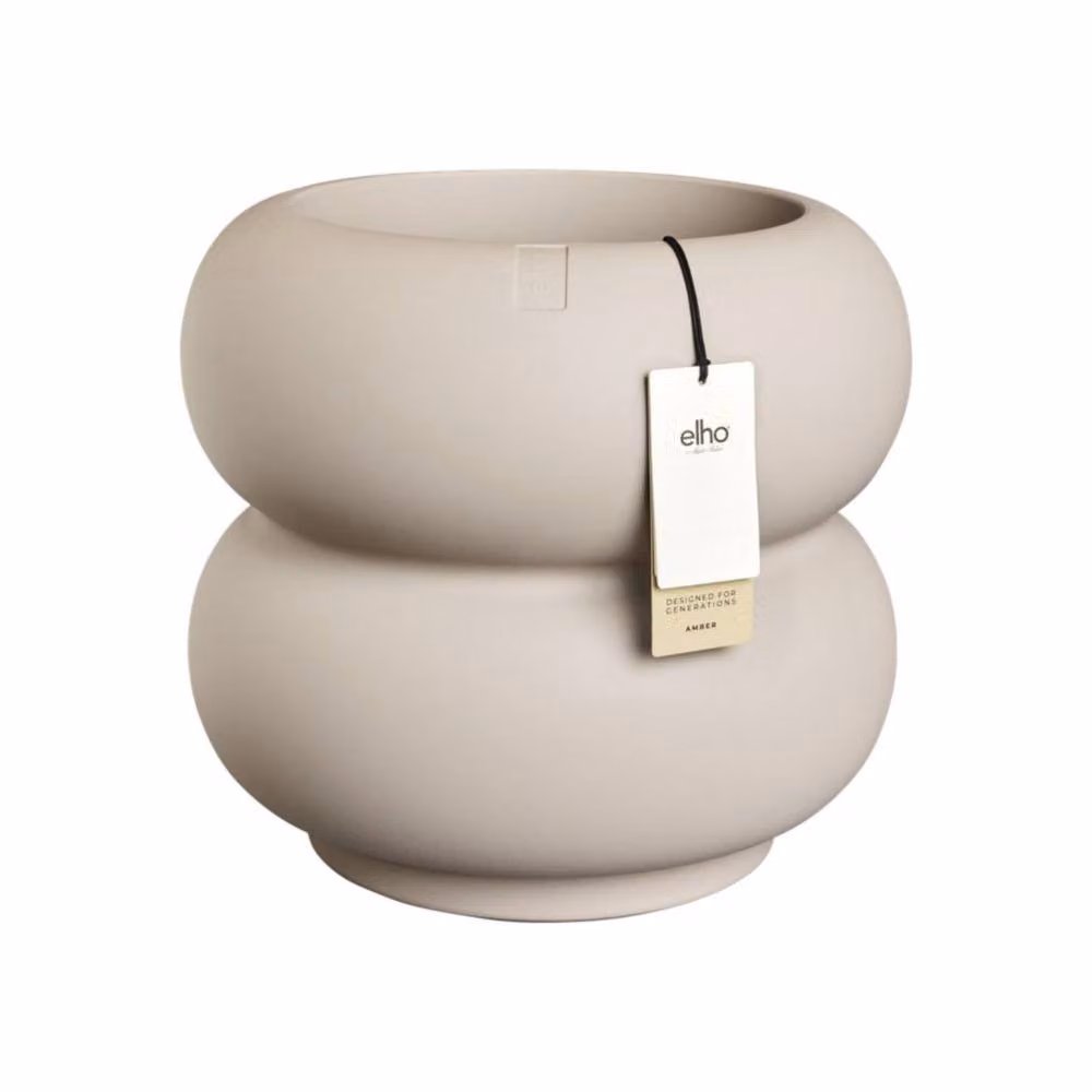 Charles Bentley Elho Amber Roll Low 43 Beige Indoor and Outdoor Plant Pot – 4