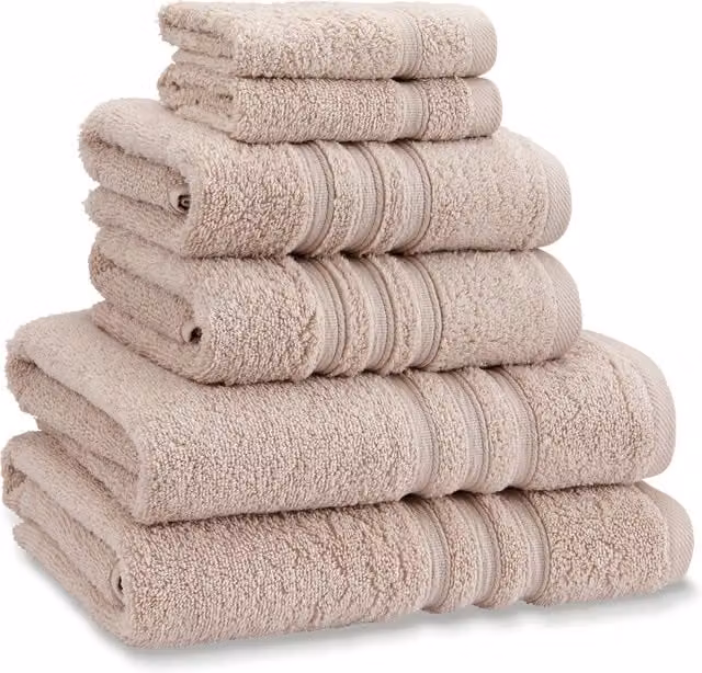 Catherine Lansfield 6 Piece Zero Twist Cotton Towel Bale Set in Beige – 1