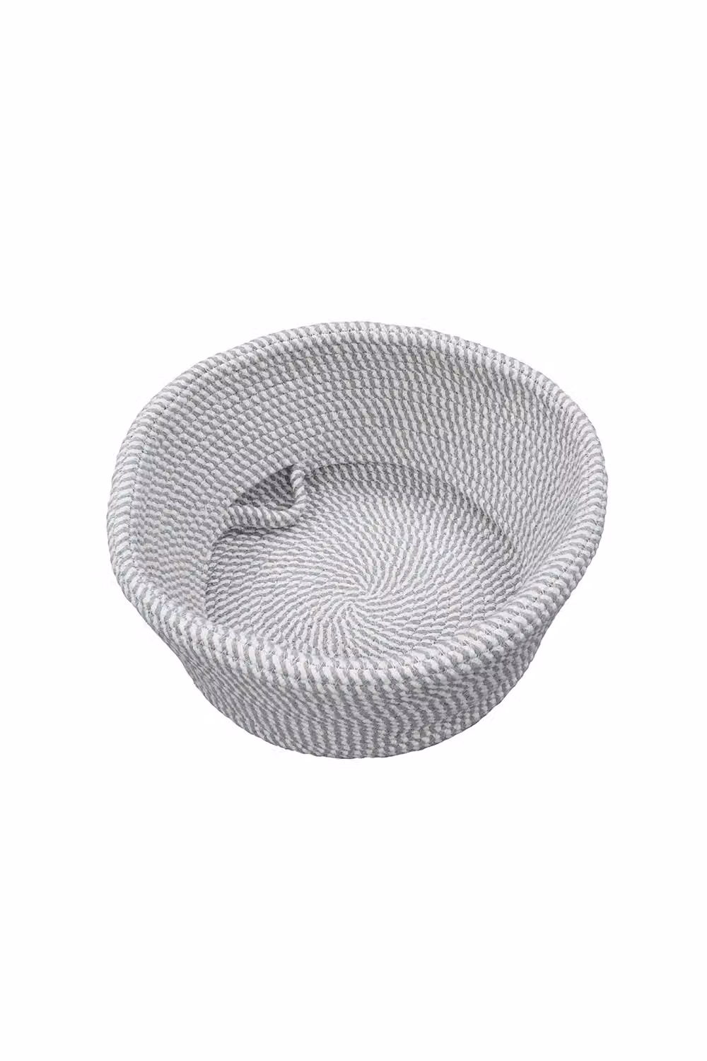 JVL Edison Round Belly Large Cotton Rope Storage Basket in Grey – 2