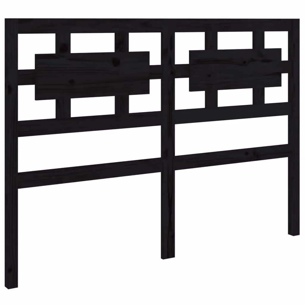 Berkfield Home Rustic Black Solid Wood Pine Bed Headboard, W: 205.5 cm, D: 4 cm, H: 100 cm – 2