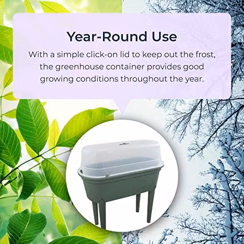 idooka Small Green Plastic Planter Propagation Station and Potting Bench for Indoor or Outdoor Use, W/D/H: 77 x 40 x 83 cm – 3