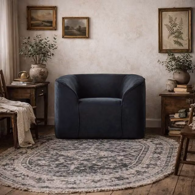 Wyld Haus Carlow Black Velvet Armchair – 1