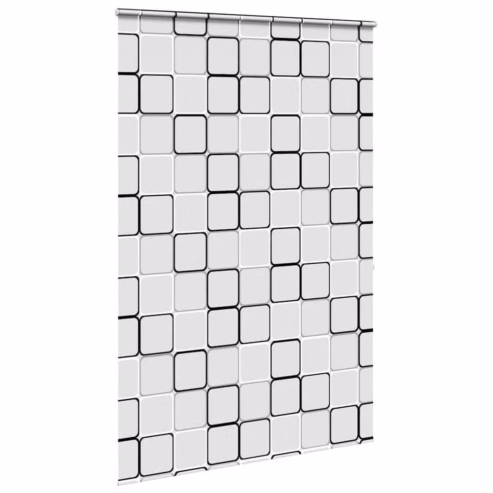 Berkfield Home Shower Roller Blind with Cassette, White and Multicolour, W/H: 146 x 240 cm