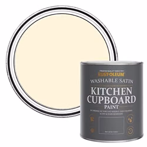 Rust-Oleum Water-Based Kitchen Cupboard Paint in Satin Gloss, Beige, 0.75 l