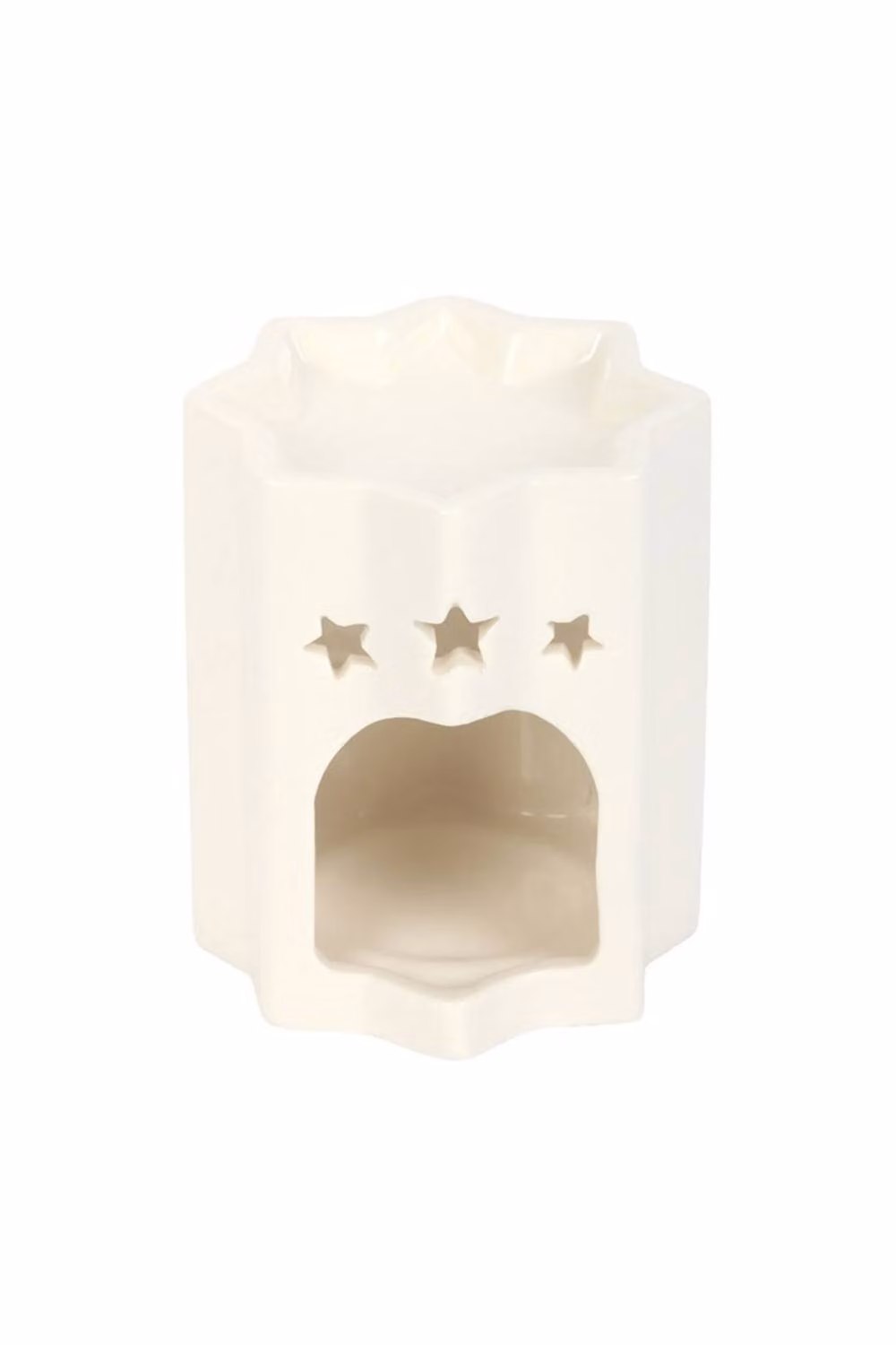KDMD White Ceramic Star-Shaped Tealight Oil Burner – 2