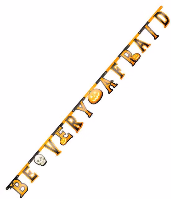 VFM e-Store Orange Halloween Be Very Afraid Hanging Banner, Width: 182 cm – 1