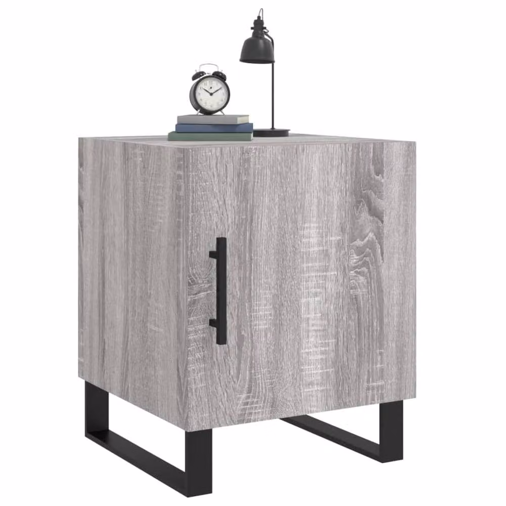 Berkfield Home Set of 2 Grey Sonoma Bedside Cabinets, W/D/H: 40 x 40 x 50 cm – 3