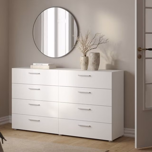 Furniture To Go Pepe Wide Chest of 8 Drawers in White