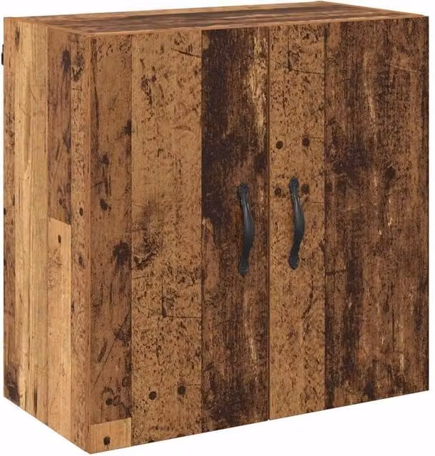 Berkfield Home Wall Mounted Cabinet in Brown Old Wood, W: 60 cm, D: 31 cm, H: 60 cm – 1