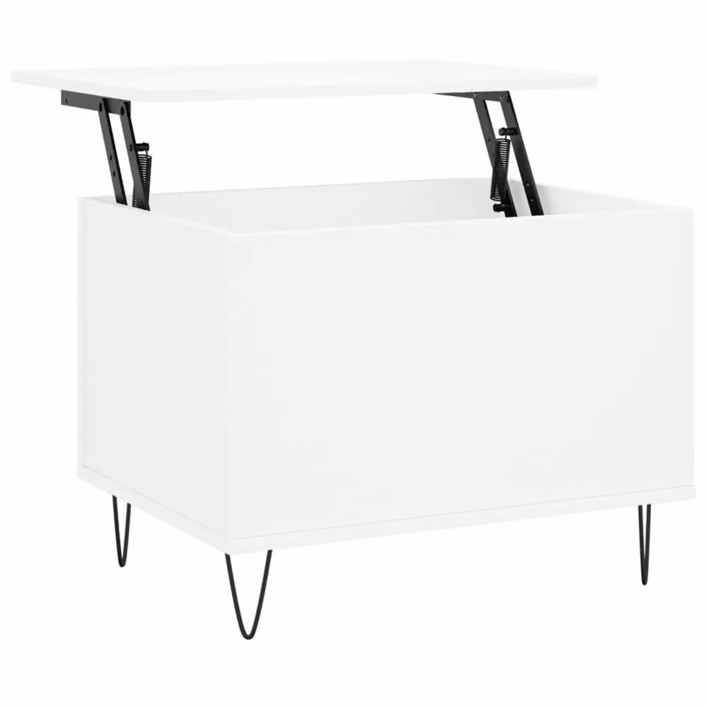 Berkfield Home White Modern Lift Mechanism Coffee Table, W: 60 cm, D: 44.5 cm, H: 45 cm – 2