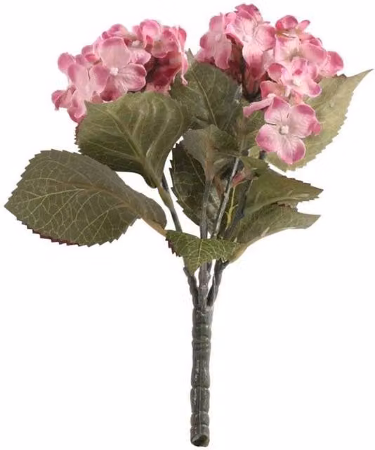 KDMD Pink Hydrangea Bush 2 Pack, H 22 x W 17 x D 9 cm