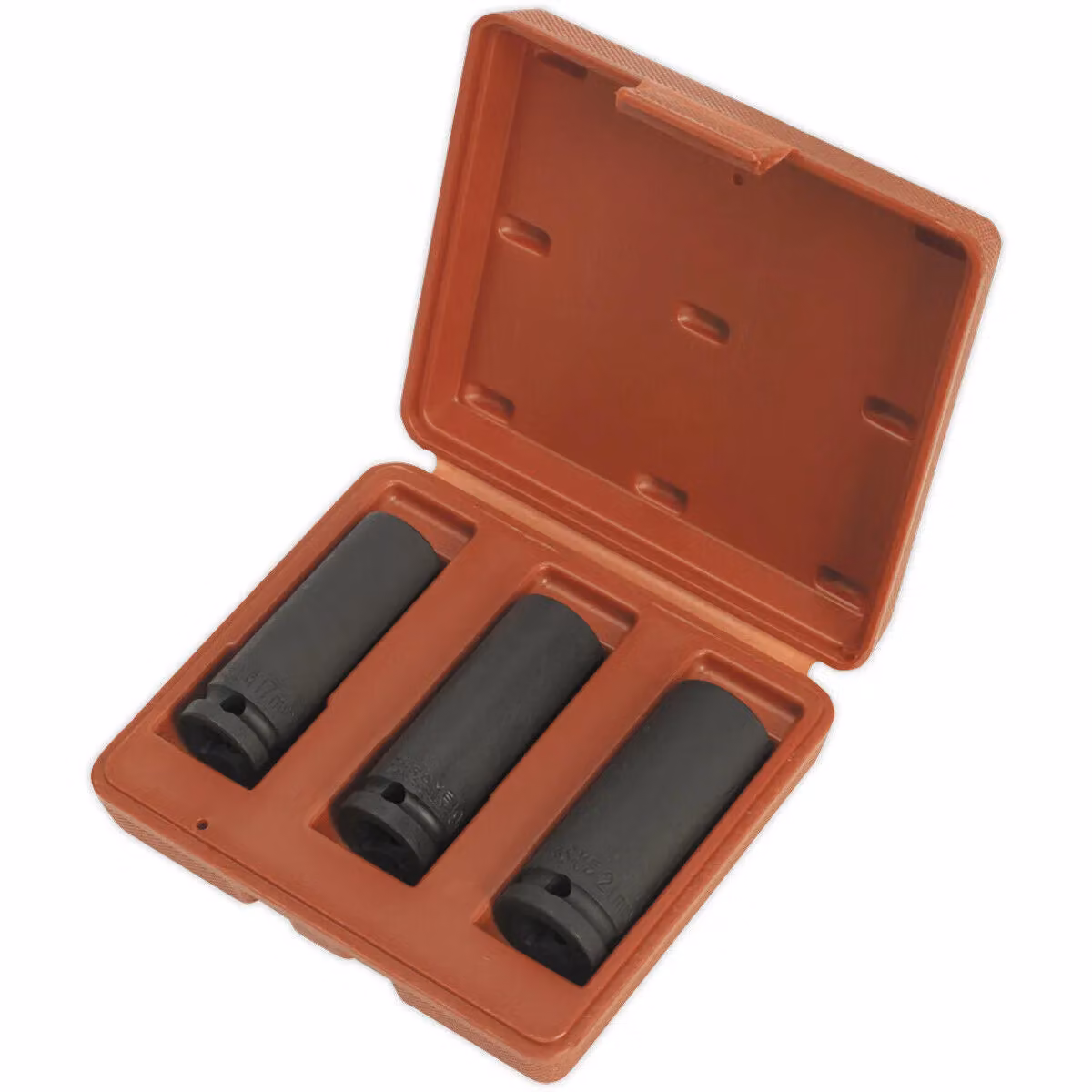 Loops 3 Pack Deep Impact Socket Set, 1/2 Inch Square Drive, 6 Point, Chrome Vanadium Steel, 17mm, 19mm and 21mm – 2