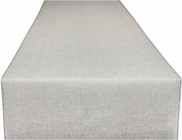 Neel Blue Hessian Jute Table Runner in Silver, W/D/H: 29 x 275 cm