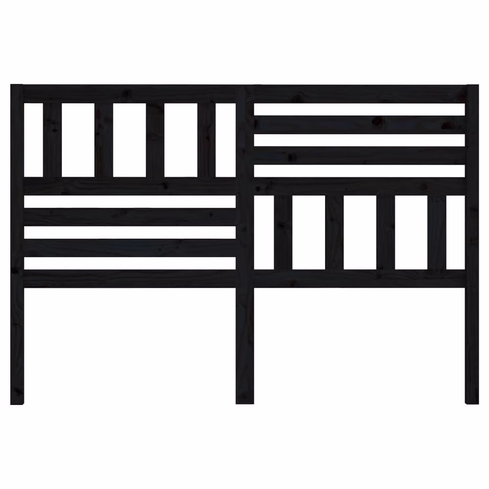 Berkfield Home Beautiful Bed Headboard in Black Solid Pine Wood, W: 166 cm, D: 4 cm, H: 100 cm – 3