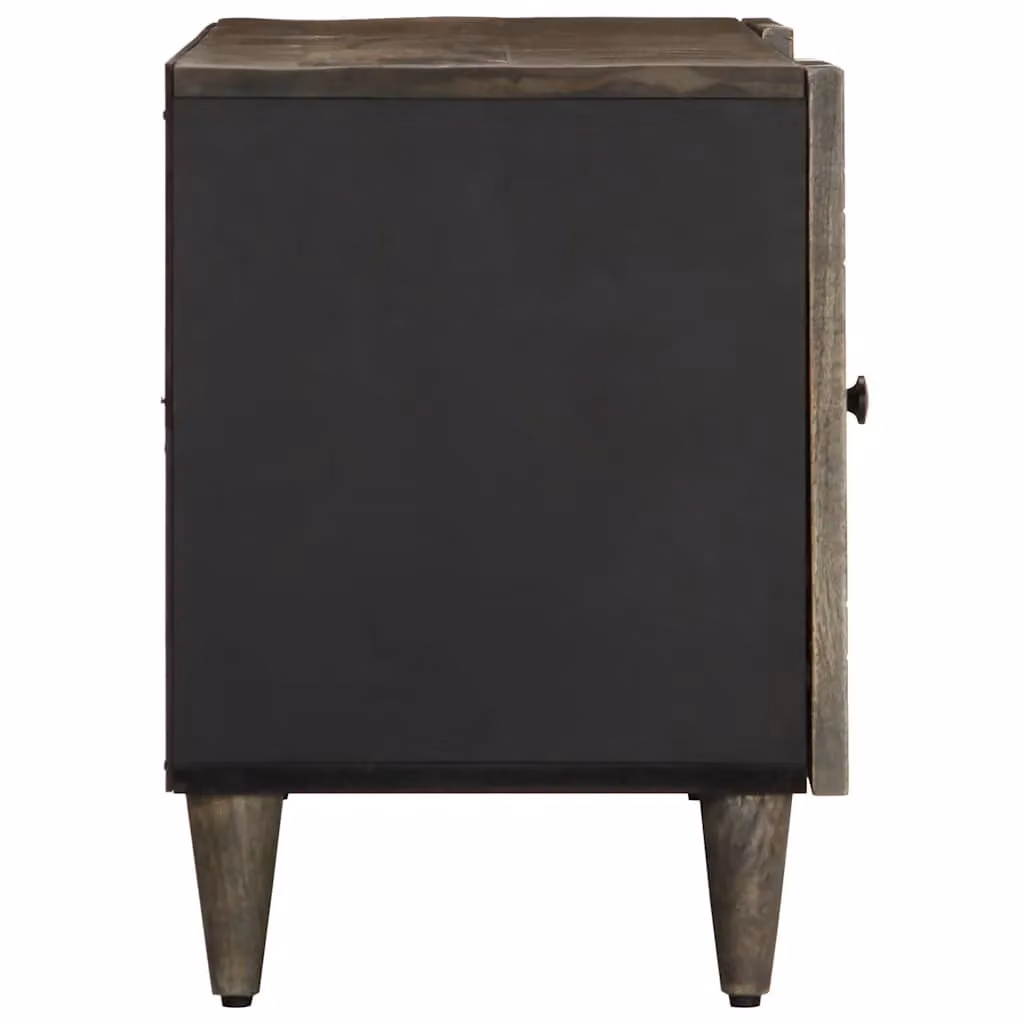 Berkfield Home Mid Century Mango Wood TV Cabinet in Light Grey, W: 105 cm, D: 33.5 cm, H: 46 cm – 3