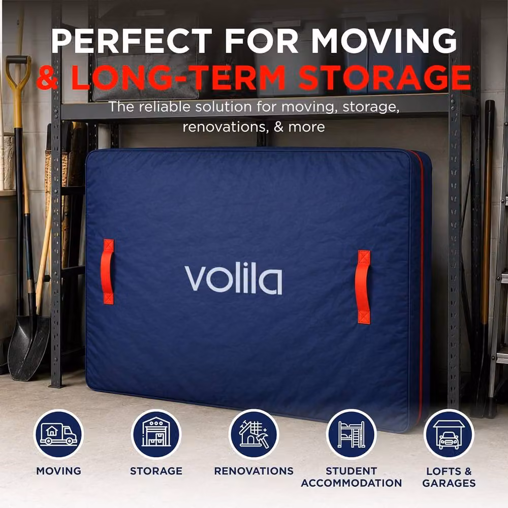 volila Reusable Waterproof Mattress Moving Bag with 4 Handles, Blue, Medium – 5